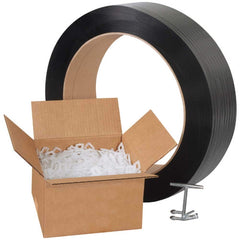 Value Collection - Strapping Kits Type: Polypropylene Strapping Kit Contents: 9000' of 1/2" Polypropylene; 1000 Plastic Buckles; Tensioner; Cutter - Apex Tool & Supply