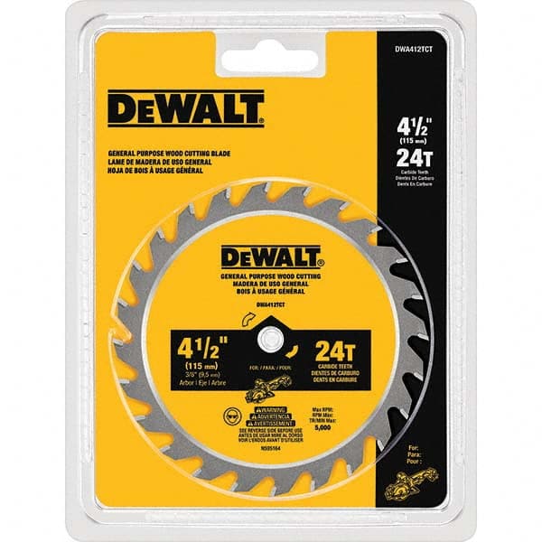 DeWALT - Wet & Dry-Cut Saw Blades Blade Diameter (Inch): 4-1/2 Blade Material: Carbide-Tipped - Apex Tool & Supply