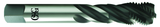 1-5/8-8 Dia. - 2B - 6FL - HSSE - Steam Oxide - Modified Bottoming - Spiral Flute Tap - Apex Tool & Supply