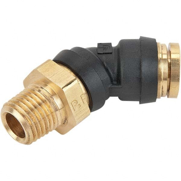 Parker - Plastic Push-To-Connect Tube Fittings Type: Male Swivel Elbow Tube Outside Diameter (Inch): 3/4 x 3/4 - Apex Tool & Supply