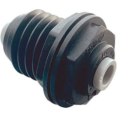 Parker - Plastic Push-To-Connect Tube Fittings Type: Bulkhead Union Tube Outside Diameter (Inch): 1/4 x 1/4 - Apex Tool & Supply