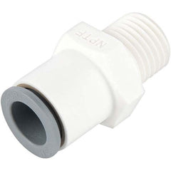 Parker - Plastic Push-To-Connect Tube Fittings Type: Male Connector Tube Outside Diameter (Inch): 3/8 x 1/8 - Apex Tool & Supply