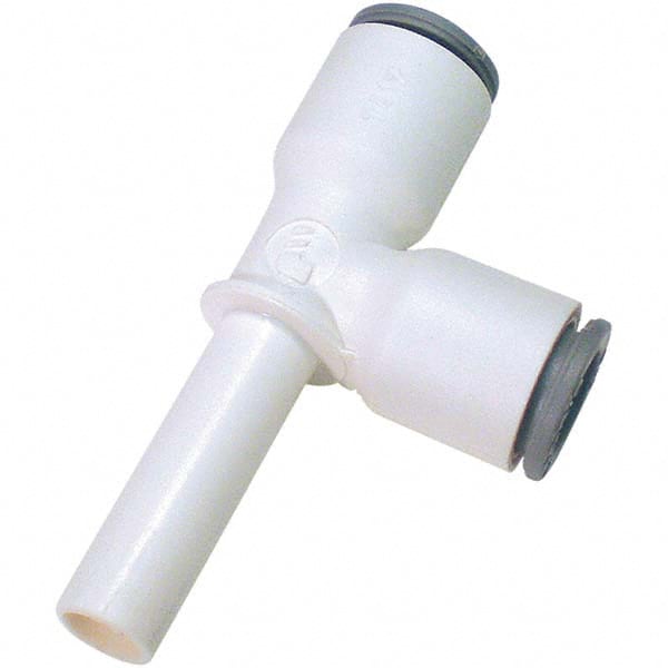 Parker - Plastic Push-To-Connect Tube Fittings Type: Plug-In Run Tee Tube Outside Diameter (Inch): 1/2 x 1/2 - Apex Tool & Supply