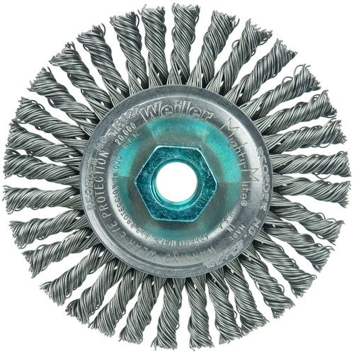Mini Roughneck 4″ Stringer Bead Wheel, .020″ Steel Fill, M14x2.0 Nut - Apex Tool & Supply