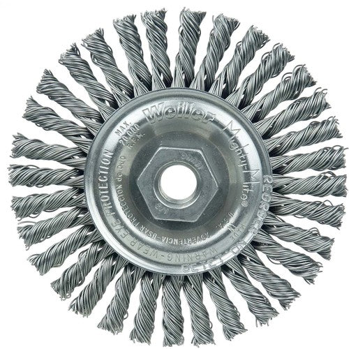 Mini Roughneck 4″ Stringer Bead Wheel, .020″ Steel Fill, 1/2″-13 UNC Nut - Apex Tool & Supply