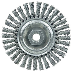 Mini Roughneck 4″ Stringer Bead Wheel, .020″ Steel Fill, 1/2″-13 UNC Nut - Apex Tool & Supply
