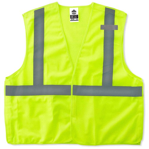 8215BA XS Lime Econ Breakaway Mesh Vest Type R Class 2 - Apex Tool & Supply