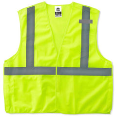 8215BA XS Lime Econ Breakaway Mesh Vest Type R Class 2 - Apex Tool & Supply