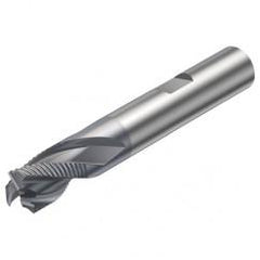 R216.33-08030-BS09K 1640 8mm 3 FL Solid Carbide End Mill - Corner chamfer w/Weldon Shank - Apex Tool & Supply