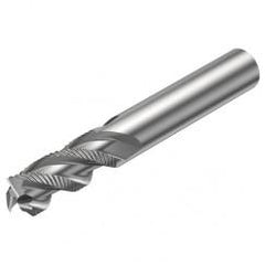 R216.33-14040-AC26U H10F 14mm 3 FL Solid Carbide End Mill - Corner chamfer w/Cylindrical Shank - Apex Tool & Supply