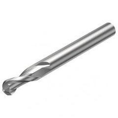 R216.42-02030-AK60A H10F 2mm 2 FL Solid Carbide Ball Nose End Mill w/Cylindrical Shank - Apex Tool & Supply