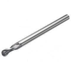 R216.42-10030-AQ15G P10 10mm 2 FL Solid Carbide Ball Nose End Mill w/Cylindrical Shank - Apex Tool & Supply