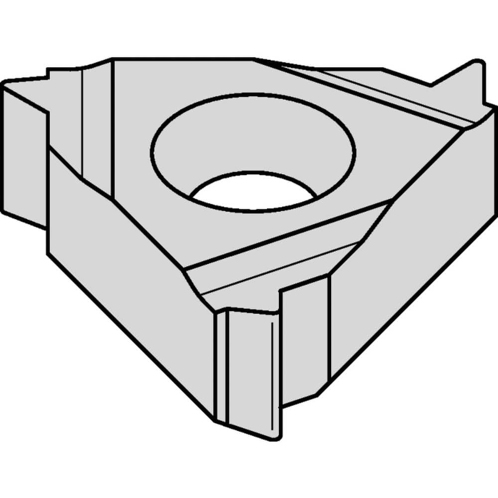 Laydown Threading Inserts; Insert Size Code: 8; Manufacturer Grade: KC5025; Threads Per Inch: 18.00; Thread Type: NPT; Thread Standard: NPT; Insert Hand: Right Hand; Thickness (mm): 2.00; Included Angle: 60; Series: LT Threading; Inscribed Circle (mm): 5.