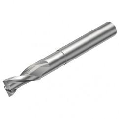 2P120-0200-NC H10F 2mm FL Straight Center Cut w/Cylindrical with Neck Shank - Apex Tool & Supply