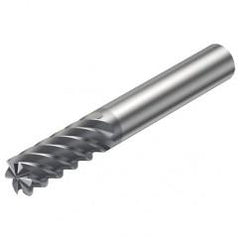 R215.36-10050-AC22L 1620 10mm 6 FL Solid Carbide End Mill - Corner Radius w/Cylindrical Shank - Apex Tool & Supply