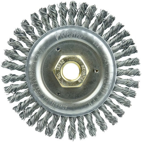 4 1/2 × 5/8″-11-0.020 Wire Size - Roughneck Stringer Bead Weld Cleaning Brush - Apex Tool & Supply