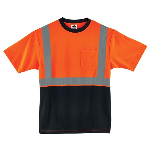 8289BK S Org/Black Front T-Shirt Type R Class 2 - Apex Tool & Supply