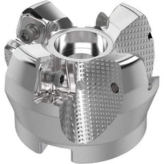 Seco - 50mm Cut Diam, 22mm Arbor Hole, 8mm Max Depth of Cut, 71° Indexable Chamfer & Angle Face Mill - 4 Inserts, SN.. Insert, Right Hand Cut, 4 Flutes, Through Coolant, Series R220.56 - Apex Tool & Supply