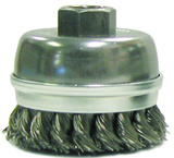 2-3/4" Diameter - Banded Knot Steel Wire Cup Wheel - Apex Tool & Supply