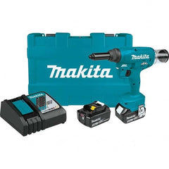 Makita - Cordless Riveters Fastener Type: Cordless Electric Riveter Closed End Rivet Capacity: All up to 1/4 - Apex Tool & Supply