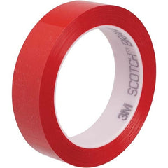 3M - 72 Yd x 1/2" Red Polyester Film Tape - Apex Tool & Supply