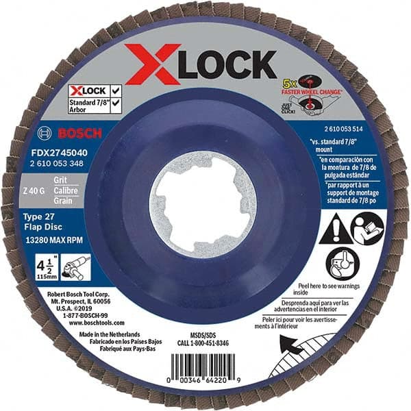 Bosch - Flap Discs Abrasive Type: Coated Flap Disc Type: Type 27 - Apex Tool & Supply