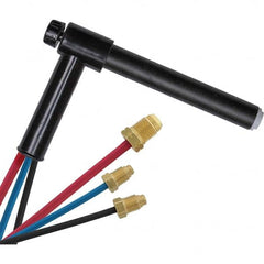 PRO-SOURCE - 250 Amp 12-1/2' Rubber Outfit 22A Water Cooled TIG Welding Torch Kit - Apex Tool & Supply