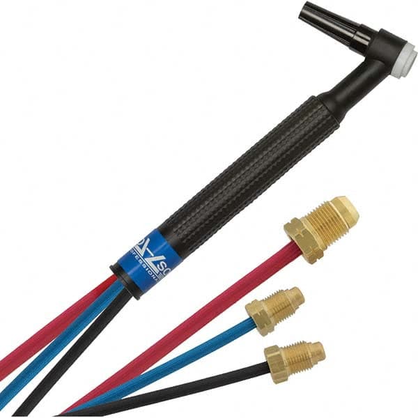 PRO-SOURCE - 250 Amp 12-1/2' Rubber Outfit 20F Water Cooled TIG Welding Torch Kit - Apex Tool & Supply