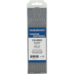 PRO-SOURCE - Tungsten Electrodes Type: 2% Ceriated Diameter (Inch): 1/16 - Apex Tool & Supply