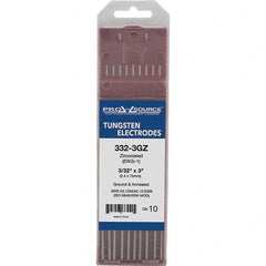 PRO-SOURCE - Tungsten Electrodes Type: Zirconiated Diameter (Inch): 3/32 - Apex Tool & Supply