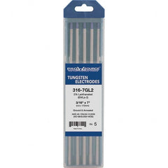 PRO-SOURCE - Tungsten Electrodes Type: 2% Lanthanated Diameter (Inch): 3/16 - Apex Tool & Supply