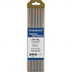 PRO-SOURCE - Tungsten Electrodes Type: 1.5% Lanthanated Diameter (Inch): 3/16 - Apex Tool & Supply