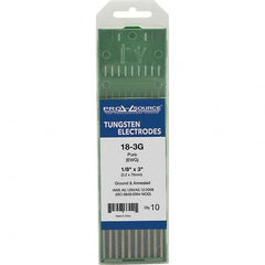 PRO-SOURCE - Tungsten Electrodes Type: Pure Diameter (Inch): 1/8 - Apex Tool & Supply