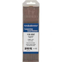 PRO-SOURCE - Tungsten Electrodes Type: Zirconiated Diameter (Inch): 1/16 - Apex Tool & Supply
