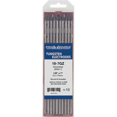 PRO-SOURCE - Tungsten Electrodes Type: Zirconiated Diameter (Inch): 1/8 - Apex Tool & Supply