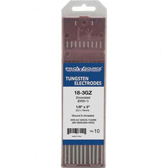 PRO-SOURCE - Tungsten Electrodes Type: Zirconiated Diameter (Inch): 1/8 - Apex Tool & Supply