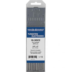 PRO-SOURCE - Tungsten Electrodes Type: 2% Ceriated Diameter (Inch): 1/8 - Apex Tool & Supply