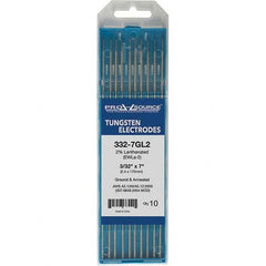 PRO-SOURCE - Tungsten Electrodes Type: 2% Lanthanated Diameter (Inch): 3/32 - Apex Tool & Supply