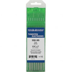 PRO-SOURCE - Tungsten Electrodes Type: Pure Diameter (Inch): 3/32 - Apex Tool & Supply