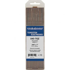 PRO-SOURCE - Tungsten Electrodes Type: Zirconiated Diameter (Inch): 0.040 - Apex Tool & Supply