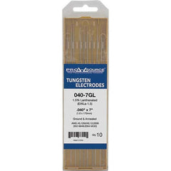 PRO-SOURCE - Tungsten Electrodes Type: 1.5% Lanthanated Diameter (Inch): 0.040 - Apex Tool & Supply