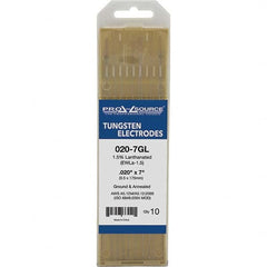 PRO-SOURCE - Tungsten Electrodes Type: 1.5% Lanthanated Diameter (Inch): 0.020 - Apex Tool & Supply