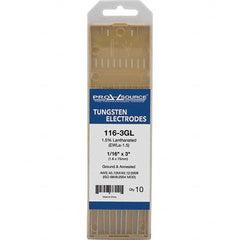 PRO-SOURCE - Tungsten Electrodes Type: 1.5% Lanthanated Diameter (Inch): 1/16 - Apex Tool & Supply