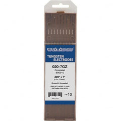 PRO-SOURCE - Tungsten Electrodes Type: Zirconiated Diameter (Inch): 0.020 - Apex Tool & Supply
