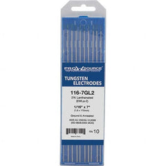PRO-SOURCE - Tungsten Electrodes Type: 2% Lanthanated Diameter (Inch): 1/16 - Apex Tool & Supply