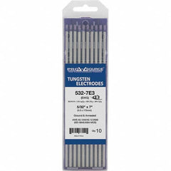 PRO-SOURCE - Tungsten Electrodes Type: E3 Diameter (Inch): 5/32 - Apex Tool & Supply