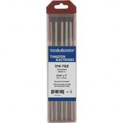 PRO-SOURCE - Tungsten Electrodes Type: Zirconiated Diameter (Inch): 3/16 - Apex Tool & Supply