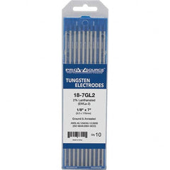 PRO-SOURCE - Tungsten Electrodes Type: 2% Lanthanated Diameter (Inch): 1/8 - Apex Tool & Supply