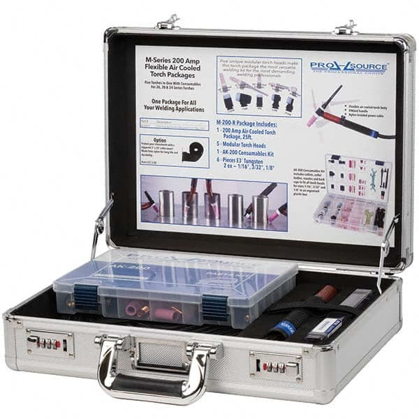PRO-SOURCE - 200 Amp 25' Rubber Outfit 200M Air Cooled TIG Welding Torch Kit - Apex Tool & Supply