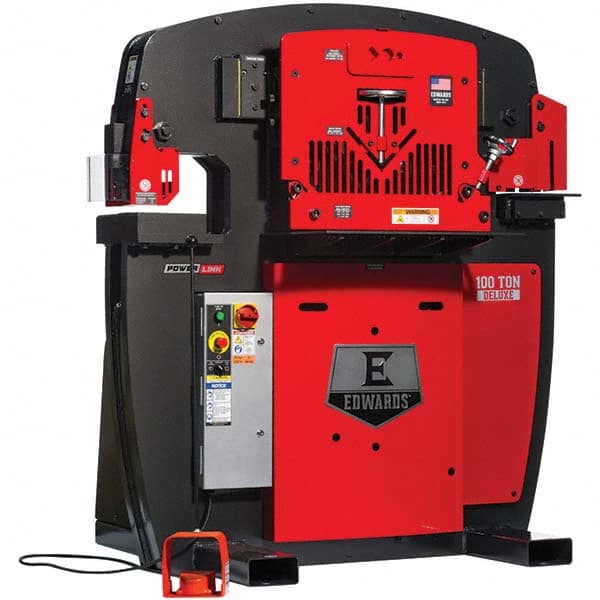 Edwards Manufacturing - Ironworkers Throat Depth (Inch): 11 Punching Pressure (Ton): 100 - Apex Tool & Supply